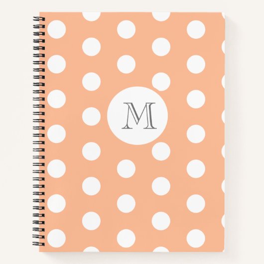 Carnet Monogramme de point de polka (Devant)