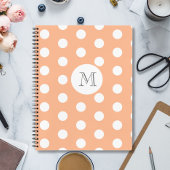 Carnet Monogramme de point de polka
