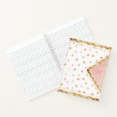 Carnet Monogramme de point de Polka or rose mignon (Intérieur)
