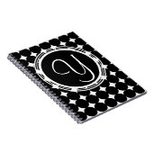 Carnet Monogramme de point Polka Noir (Côté Droit)