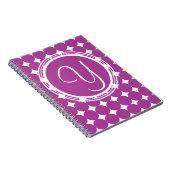Carnet Monogramme de point Polka violet (Côté Droit)