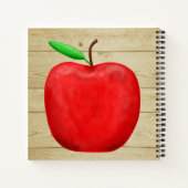 Carnet Monogramme de pomme rouge (Dos)