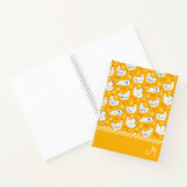 Carnet Monogramme de poulets rétro personnalisés (Intérieur)