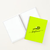 Carnet Monogramme de raquette de tennis personnalisé Nom  (Intérieur)