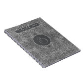 Carnet Monogramme de reptiles en cuir gris de l'alligator (Côté Droit)