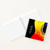 Carnet Monogramme de roche et de rouleau Guitare rouge et (Intérieur)