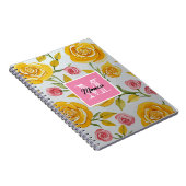 Carnet Monogramme de roses jaunes (Côté Droit)
