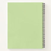 Carnet Monogramme de script blanc vert clair moderne (Dos)