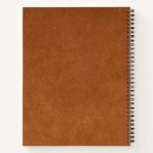 Carnet Monogramme de script brossé moderne (Dos)