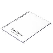 Carnet Monogramme de script de signature élégant (Côté gauche)