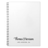 Carnet Monogramme de script de signature élégant (Devant)