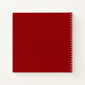 Carnet Monogramme de script moderne Initiale B Rouge (Dos)