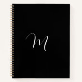 Carnet Monogramme de script noir (Devant)