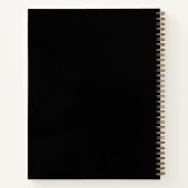 Carnet Monogramme de script noir (Dos)