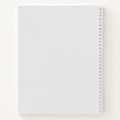 Carnet Monogramme de script or gris clair moderne (Dos)