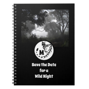 Carnet Monogramme de silhouette de gros génet tacheté