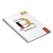 Carnet Monogramme de style néoplastique unique. Lettre D (Côté Droit)