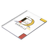 Carnet Monogramme de style néoplastique unique. Lettre D (Côté gauche)