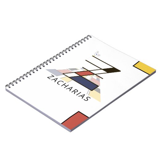 Carnet Monogramme de style néoplastique unique. Lettre Z (Côté gauche)