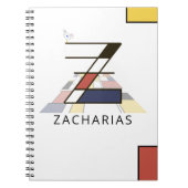 Carnet Monogramme de style néoplastique unique. Lettre Z (Devant)