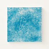 Carnet Monogramme de texture de corail blanc et bleu ciel (Dos)