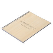 Carnet Monogramme de texture de grain de bois (Côté gauche)