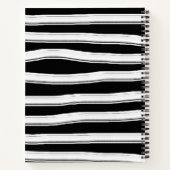 Carnet Monogramme de tournesol noir moderne (Dos)