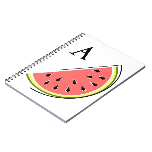 Carnet Monogramme de tranche de pastèque (Côté gauche)