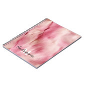 Carnet Monogramme de vache rose chic (Côté gauche)