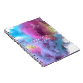 Carnet monogramme d'effet de fumée arc-en-ciel (Côté Droit)