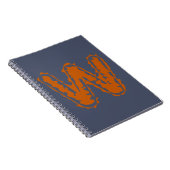 Carnet Monogramme déplaisant avec collision orange sur bl (Côté Droit)