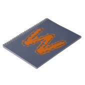 Carnet Monogramme déplaisant avec collision orange sur bl (Côté gauche)