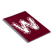 Carnet Monogramme déplaisant blanc sur rouge (Côté Droit)