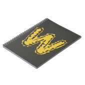 Carnet Monogramme déplaisant Moody Jaune sur gris foncé (Côté gauche)