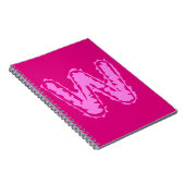 Carnet Monogramme déplaisant rose sur rose (Côté Droit)
