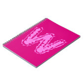 Carnet Monogramme déplaisant rose sur rose (Côté gauche)
