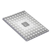 Carnet Monogramme des cercles gris modernes (Côté Droit)