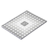 Carnet Monogramme des cercles gris modernes (Côté gauche)