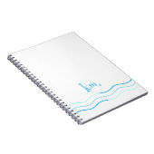 Carnet Monogramme des vagues bleues (Côté Droit)