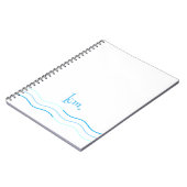 Carnet Monogramme des vagues bleues (Côté gauche)