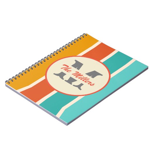 Carnet Monogramme d'été brillant (Côté gauche)