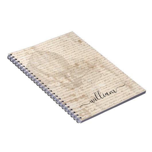 Carnet monogramme d'expédition aérienne de script de docu (Côté Droit)