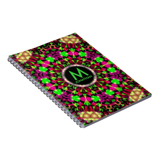 Carnet Monogramme d'explosion psychédélique (Côté Droit)