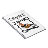 Carnet Monogramme d'illustration de canard mandarin adora (Côté Droit)