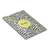 Carnet monogramme d'impression coloré noir et jaune (Côté Droit)