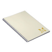 Carnet Monogramme d'or beige neutre (Côté Droit)