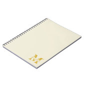 Carnet Monogramme d'or beige neutre (Côté gauche)