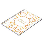 Carnet Monogramme d'or blanc glamour personnalisé (Côté gauche)