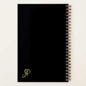 Carnet Monogramme d'or Calligraphie initiale Modèle Spira (Verso)