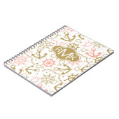 Carnet Monogramme d'or du motif | d'Ancre (Côté gauche)